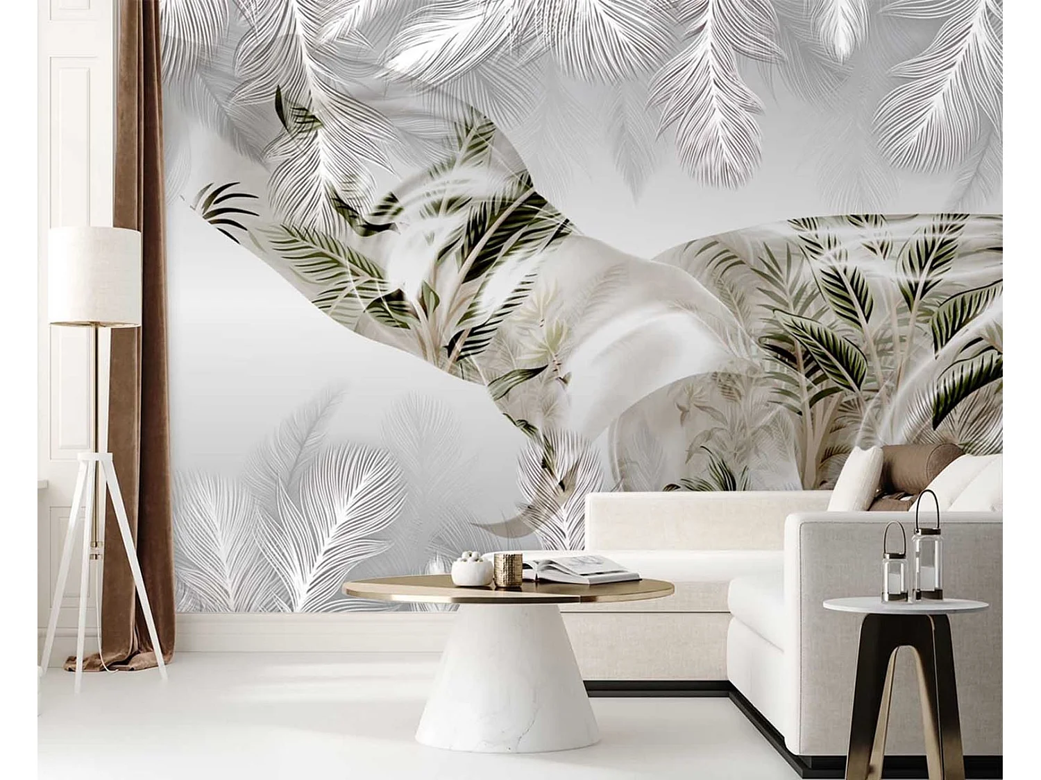 Carta Da Parati, Fogliame nel vento - 250x175