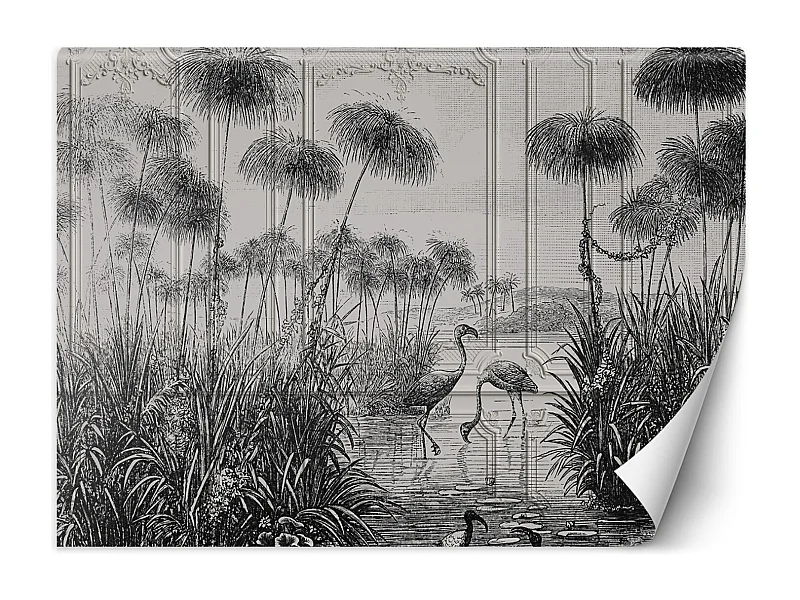 Carta Da Parati, Uccelli in uno stagno - 400x280