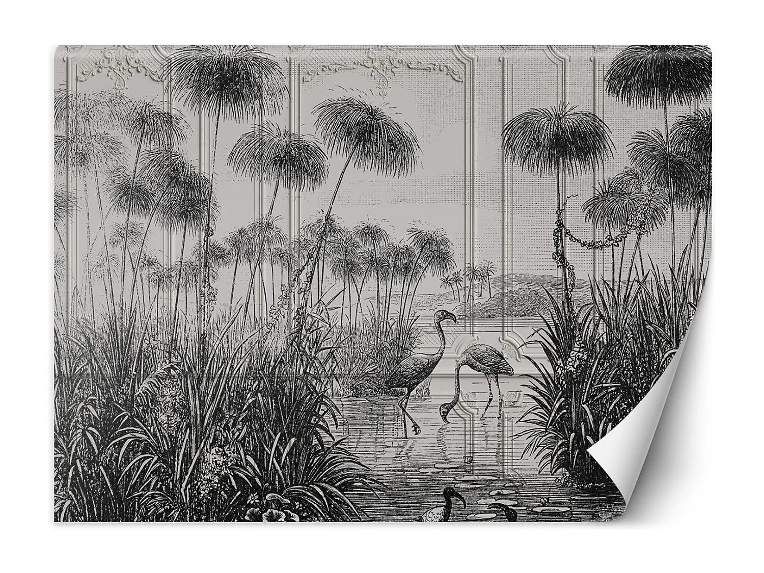 Carta Da Parati, Uccelli in uno stagno - 400x280