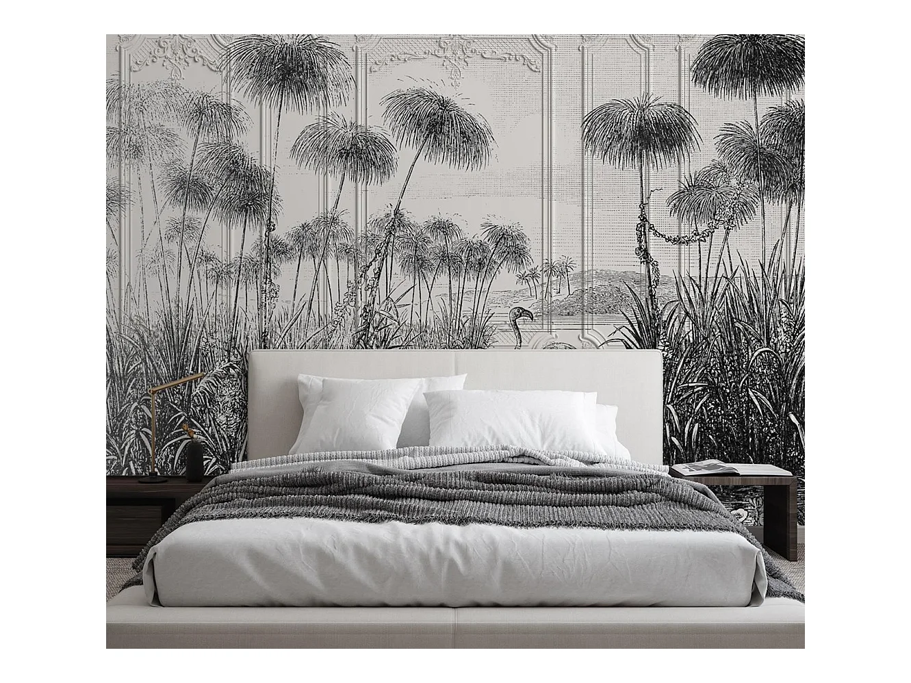 Carta Da Parati, Uccelli in uno stagno - 400x280