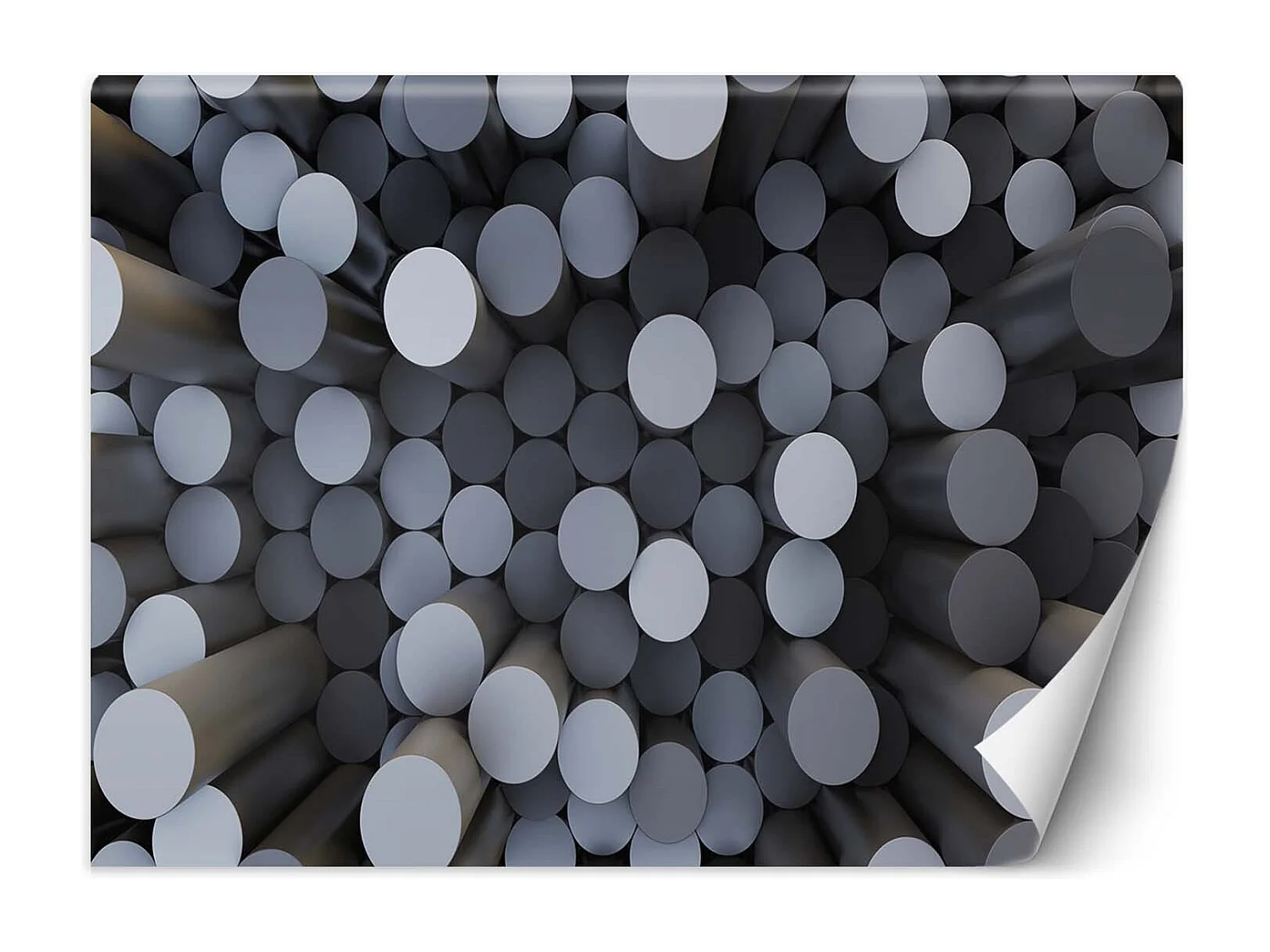 Carta Da Parati, Cilindri astratti 3D - 450x315