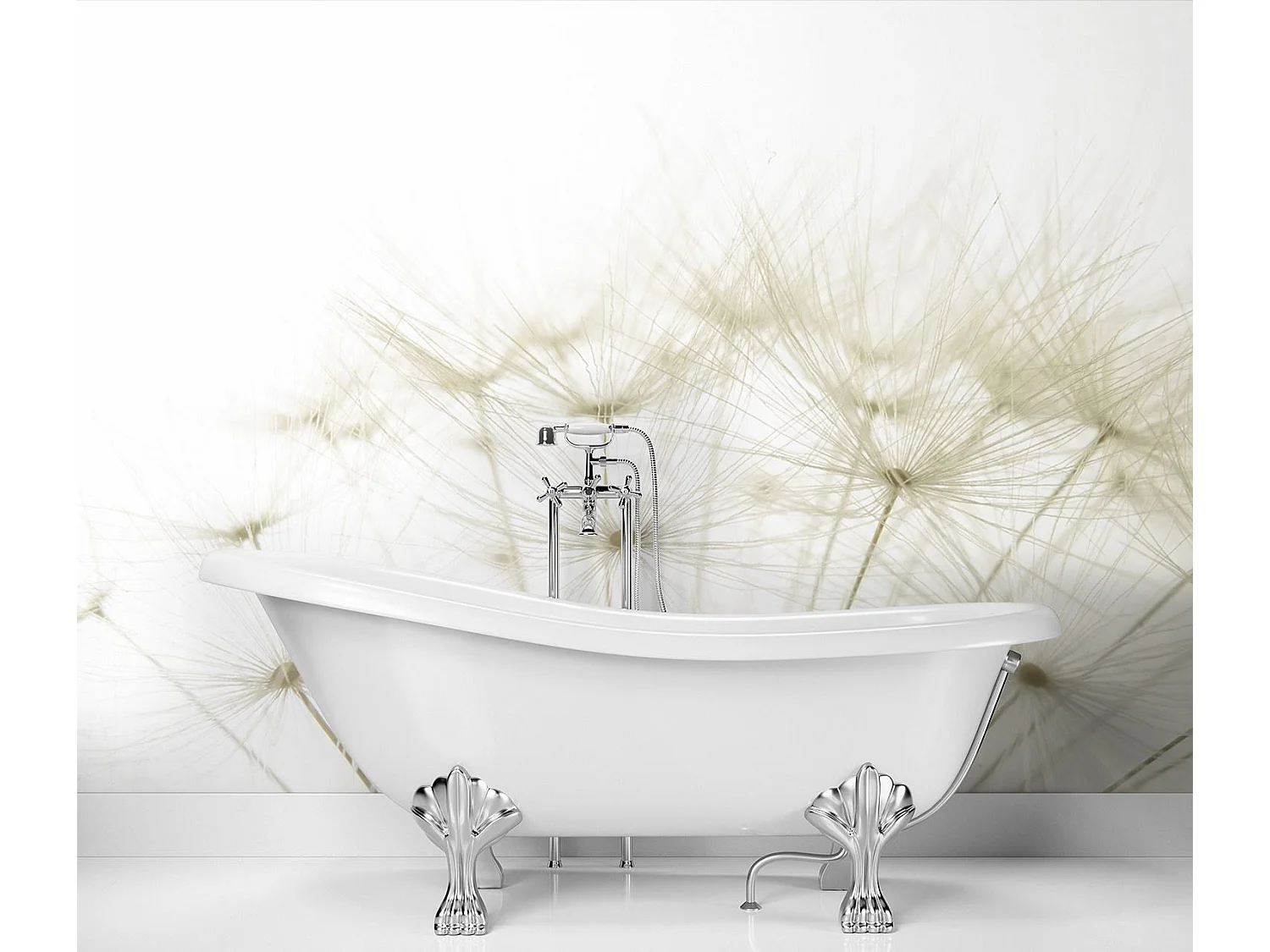 Carta Da Parati, Dente di Leone Macro Beige - 300x210