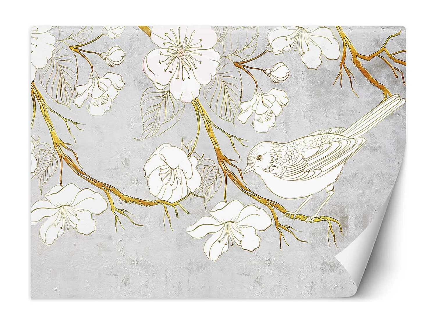 Carta Da Parati, Uccelli e fiori - 200x140