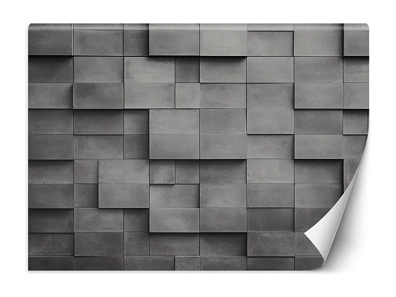 Wallpaper, Concrete cube wall 3D - 200x140