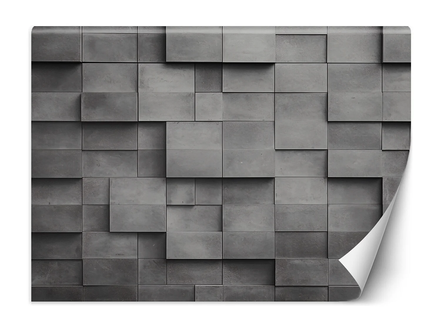 Wallpaper, Concrete cube wall 3D - 200x140