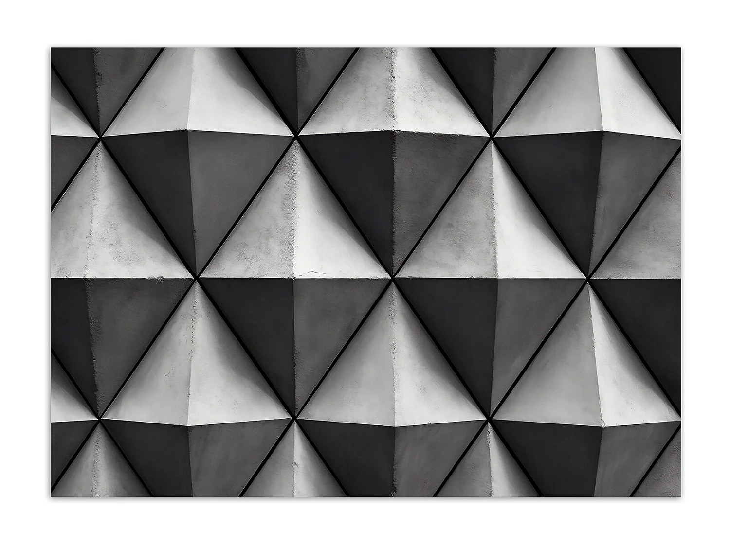 Wallpaper, Geometric triangles 3D - 100x70