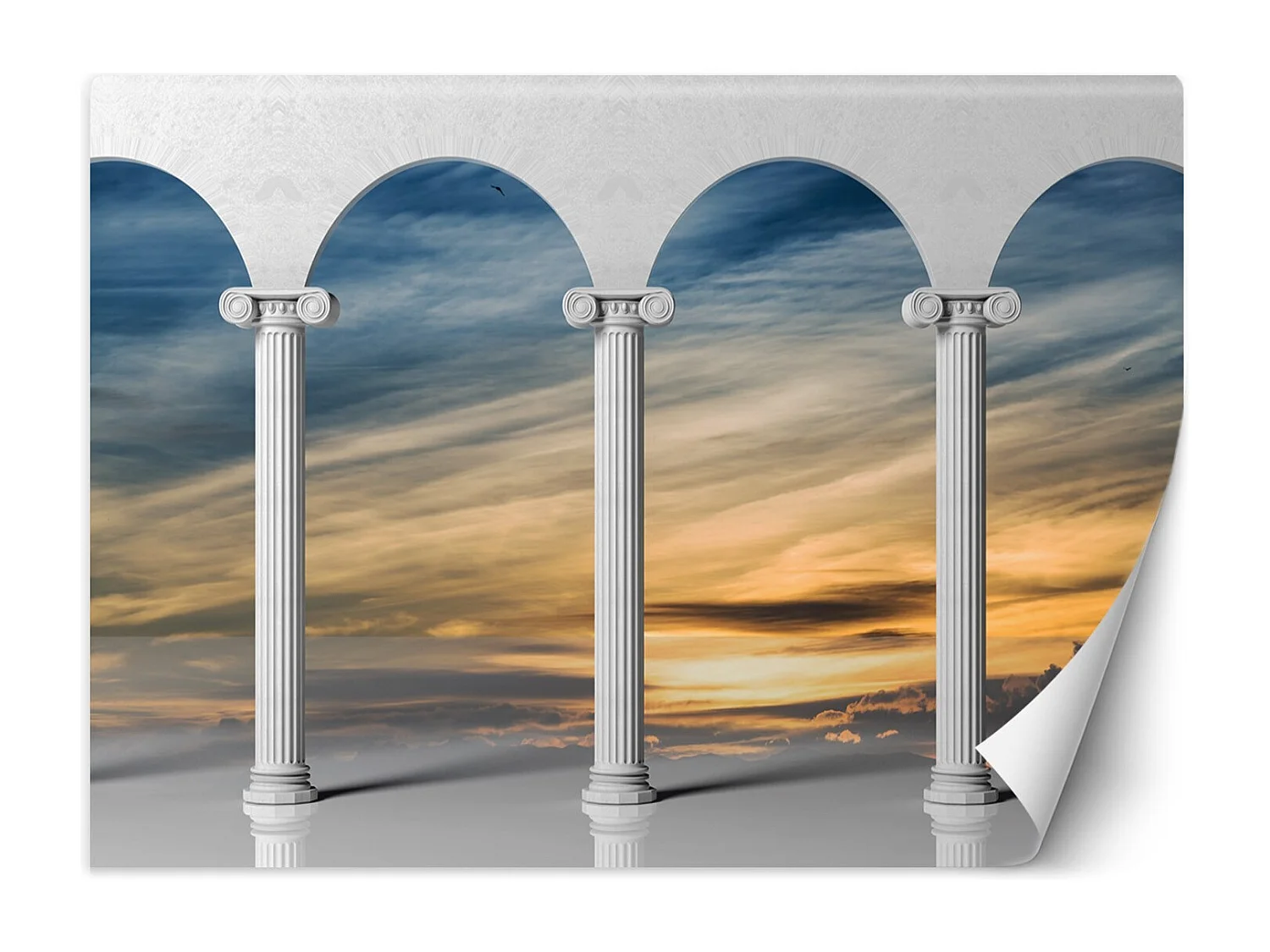 Carta Da Parati, Colonne del tramonto 3D - 150x105