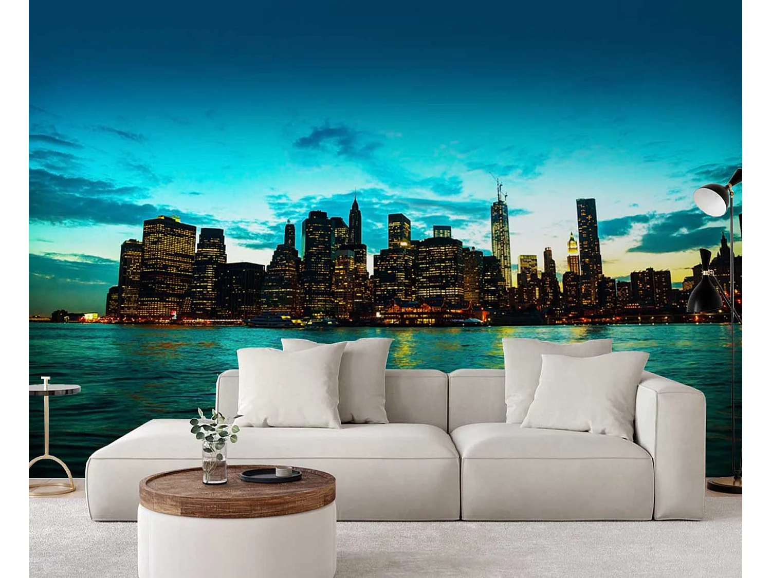 Carta Da Parati, Manhattan al tramonto - 200x140