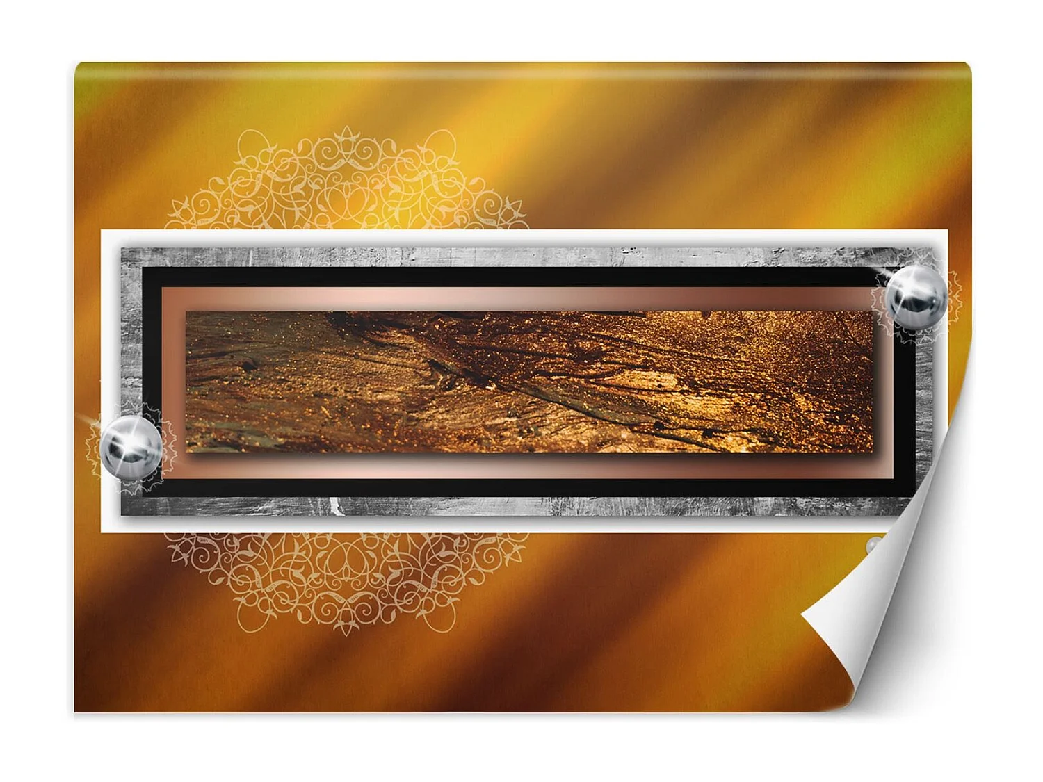 Carta Da Parati, Giallo astratto 3D - 250x175