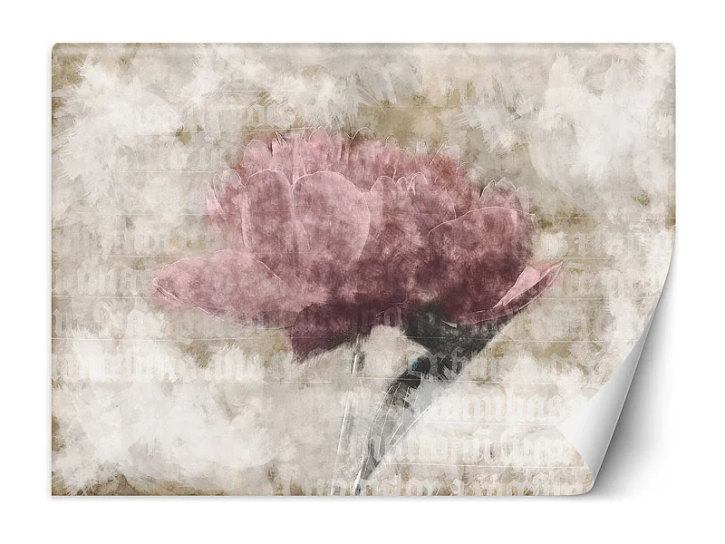 Carta Da Parati, Fiori astratti in colori pastello - 100x70