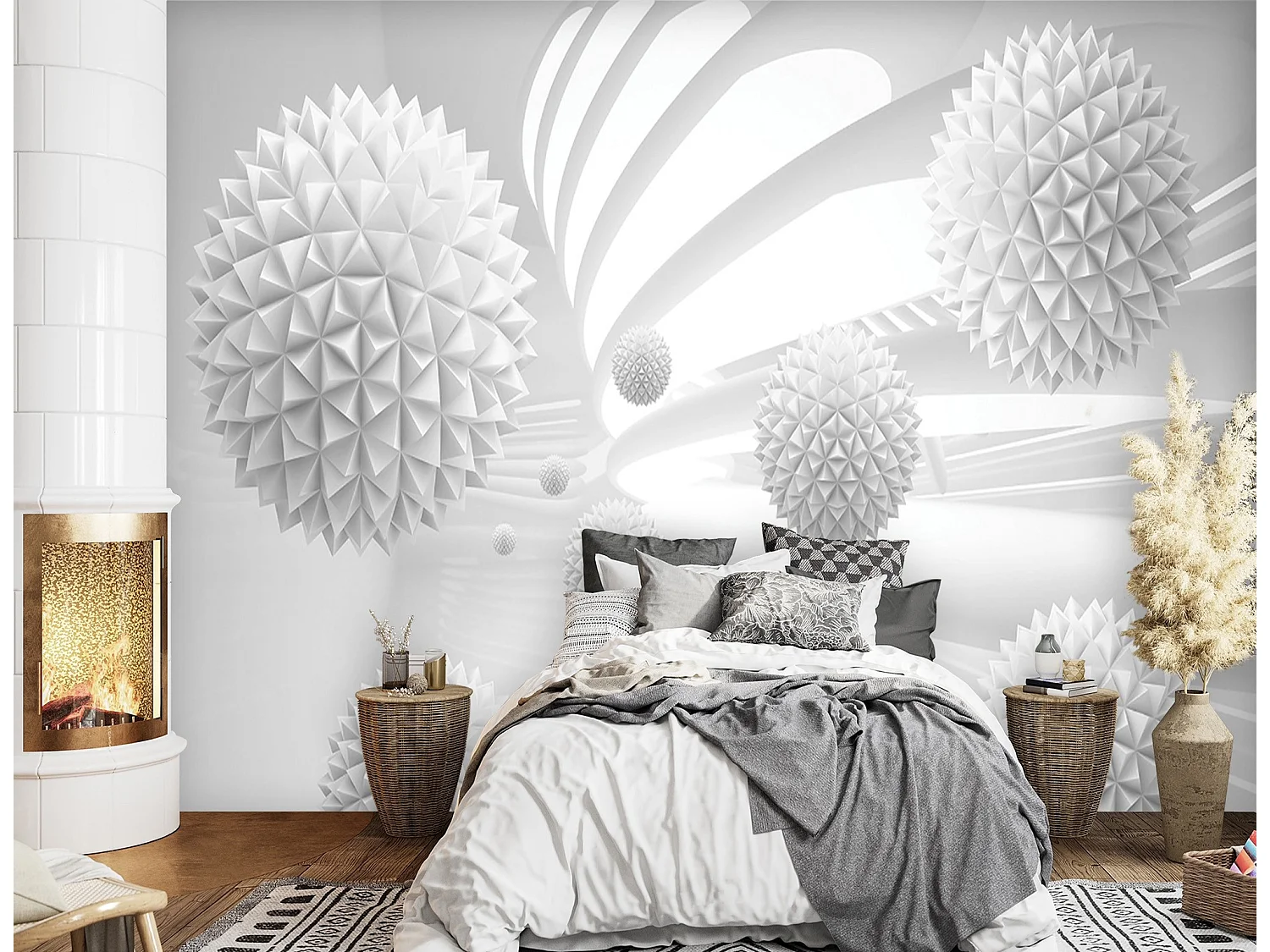 Carta Da Parati, Palle astratte 3d - 100x70