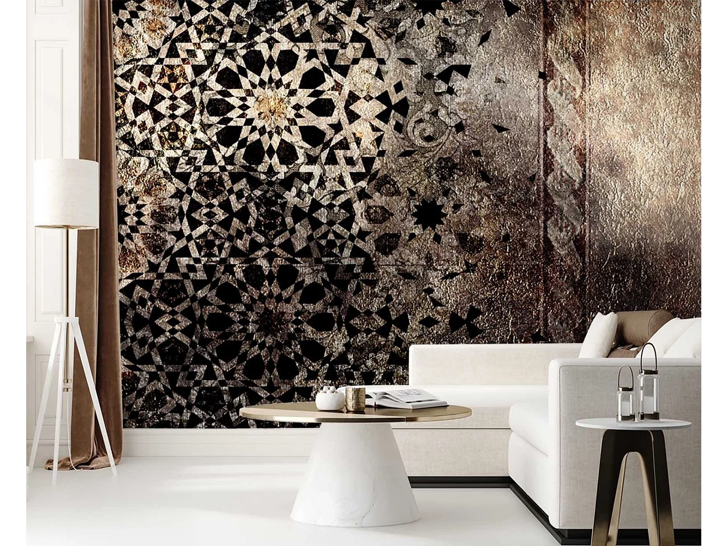 Carta Da Parati, Mandala Orientale Ornamento - 100x70