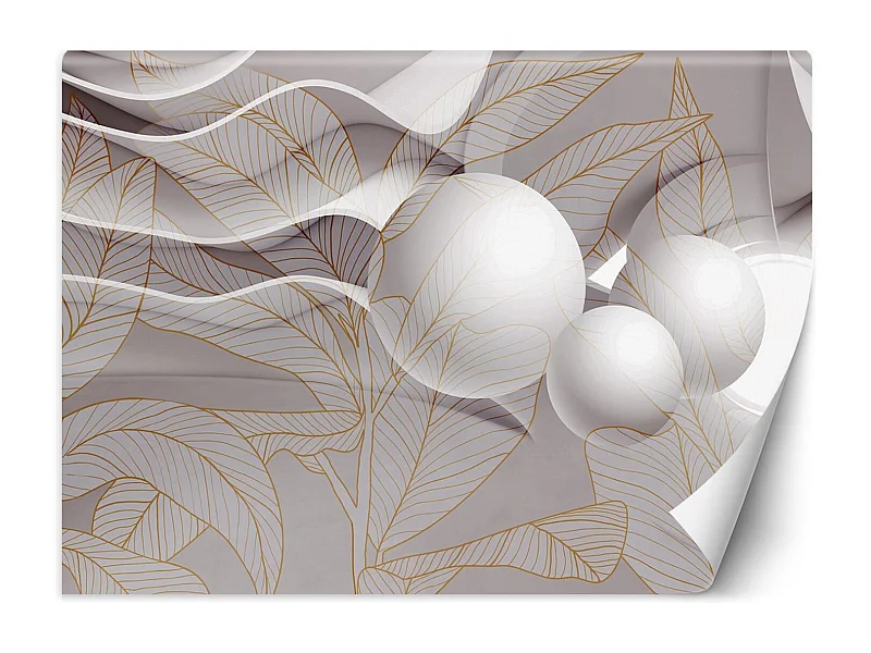 Carta Da Parati, Sfere Onde 3D - 300x210