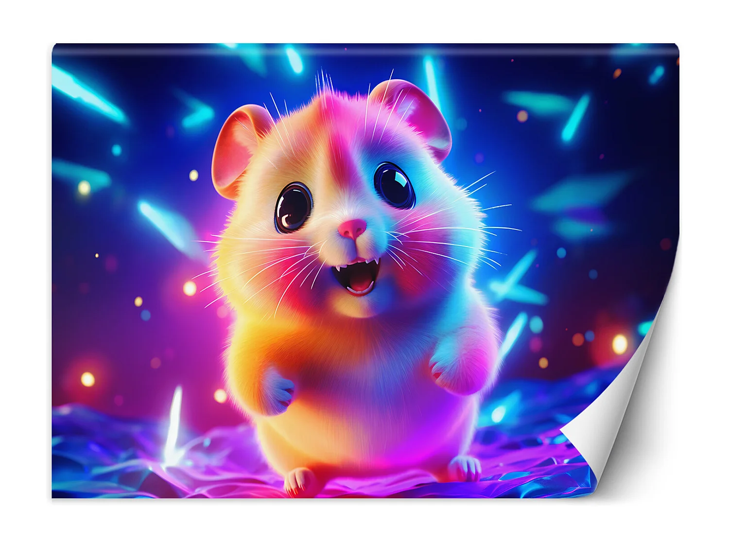 Wallpaper, Cute hamster neon - 200x140