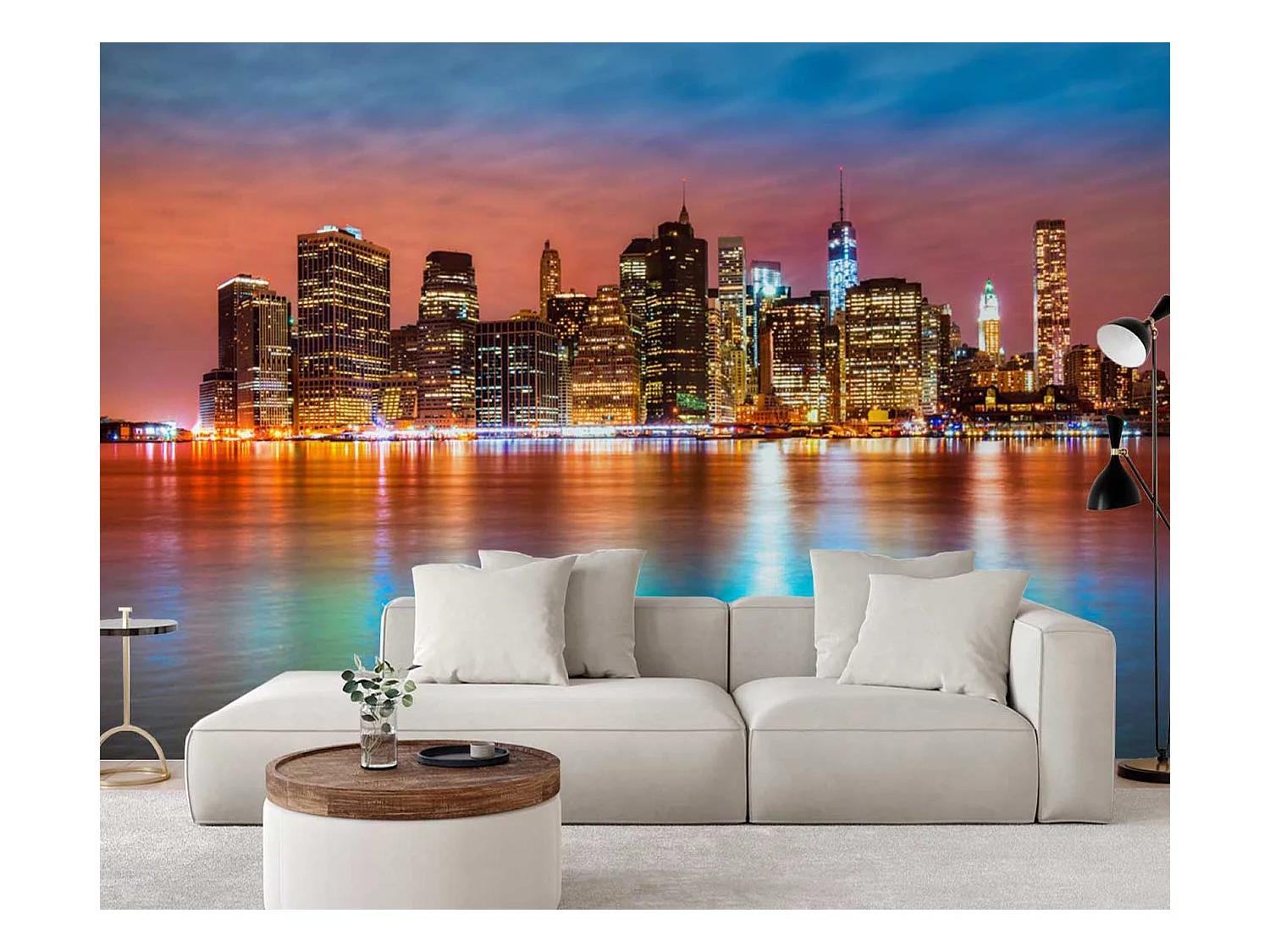 Carta Da Parati, Manhattan di notte - 400x280