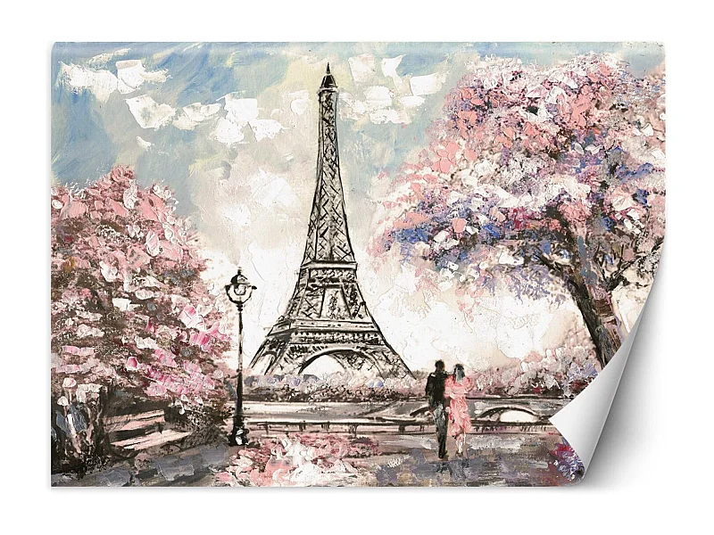 Carta Da Parati, Parigi Torre Eiffel come dipinto - 250x175