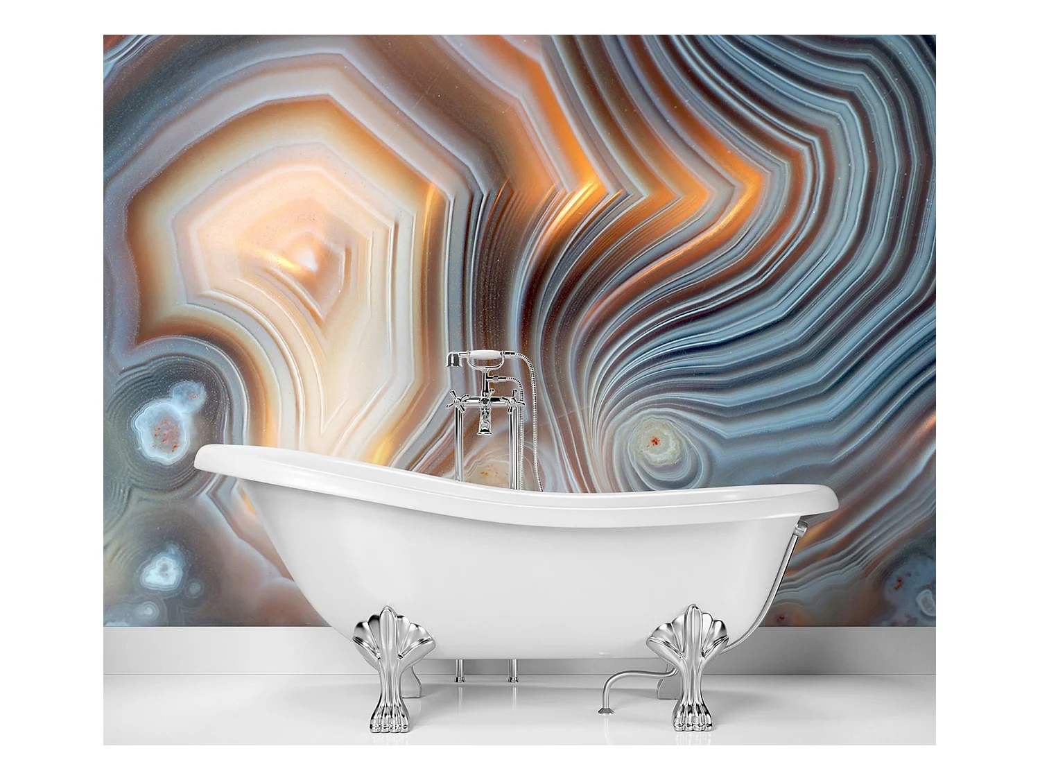 Carta Da Parati, Sezione trasversale di un minerale - 350x245