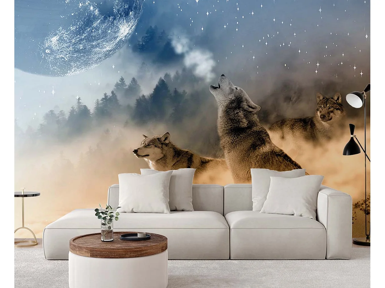 Carta Da Parati, lupi animali foresta natura - 300x210