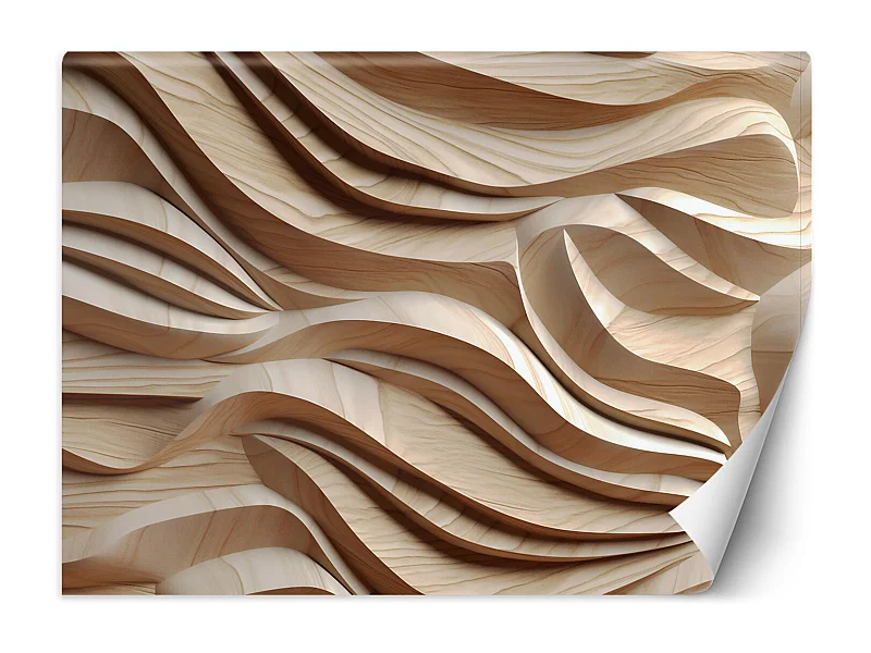 Wallpaper, Waves abstract 3D - 100x70