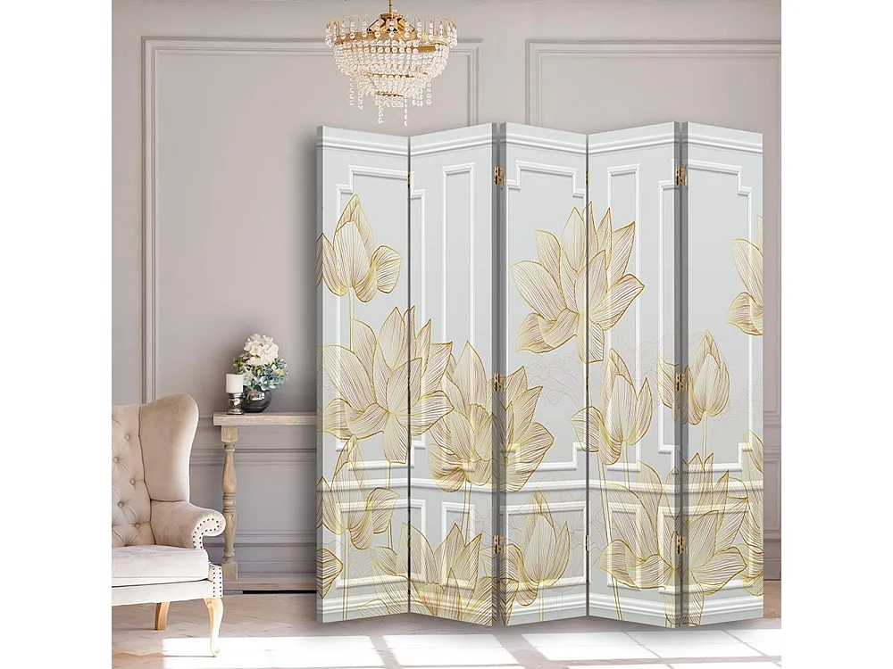 Paravento bilaterale, Motivo floreale - 180x170