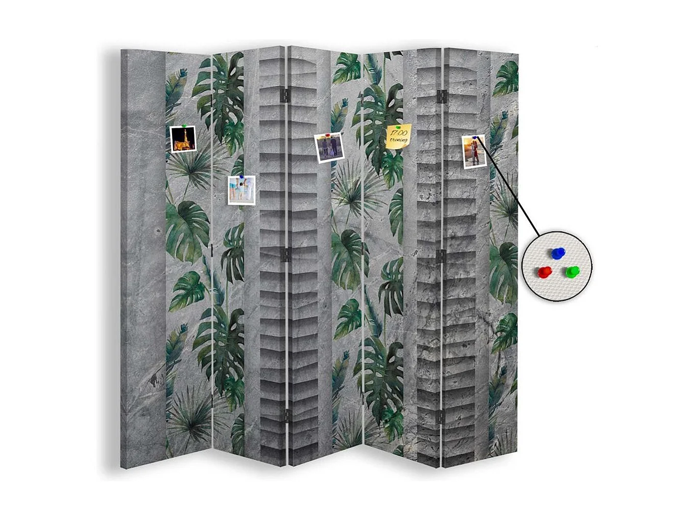 Paravento Lavagna di Sughero, Modello Monstera - 180x170