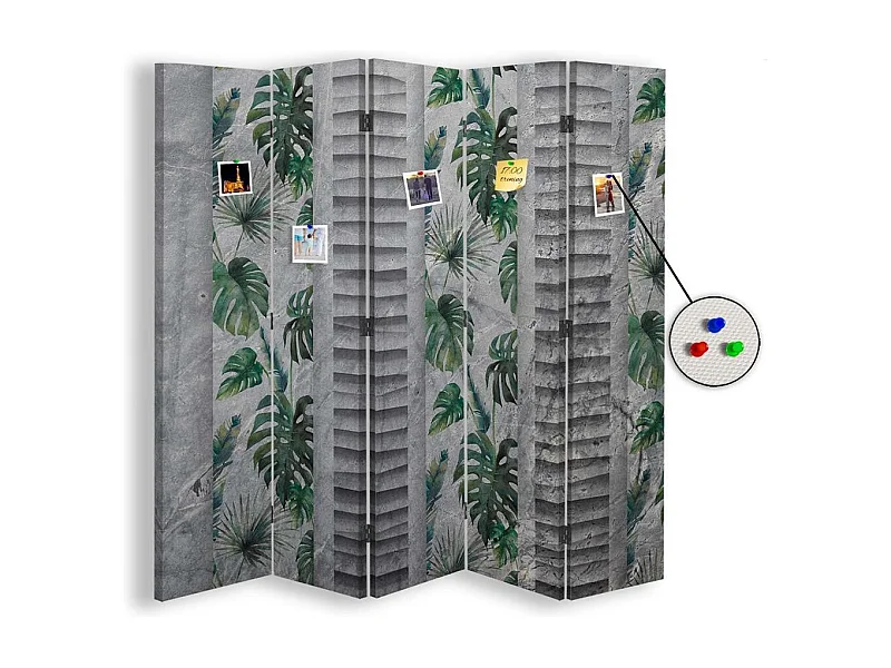 Paravento Lavagna di Sughero, Modello Monstera - 180x170