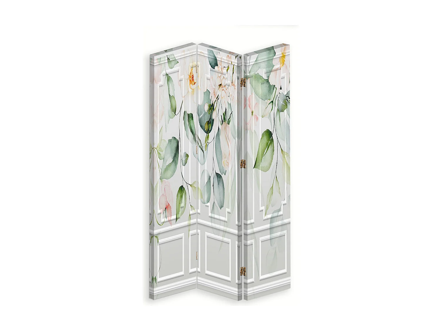 Paravento bilaterale 360, Foglie verdi - 110x170