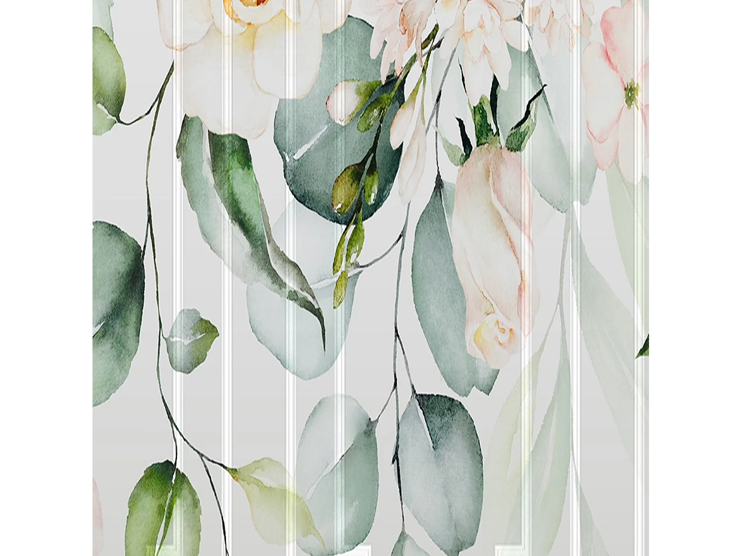 Paravento bilaterale 360, Foglie verdi - 110x170