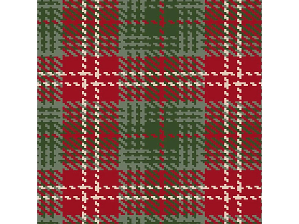 Paravento bilaterale, Motivo a scacchi rossi e verdi - 180x170