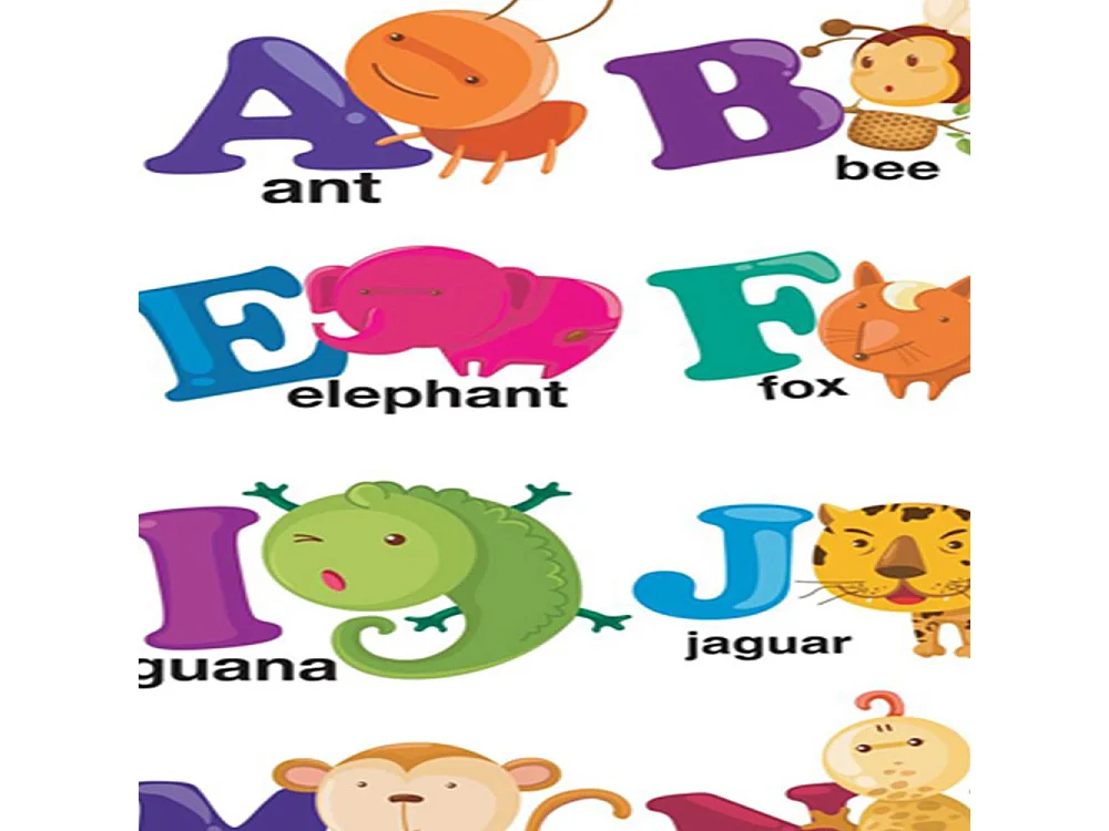 Paravento bilaterale 360, Alfabeto delle immagini - 110x170