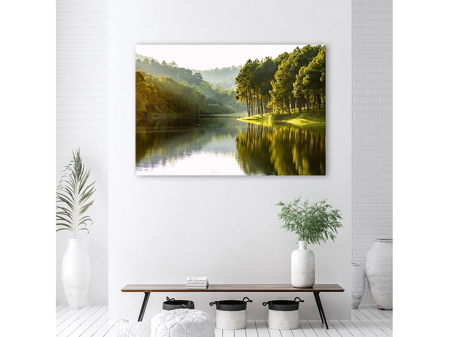 Quadro deco panel, Natura dell'albero della foresta paesaggistica - 90x60