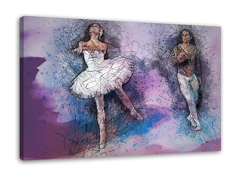 Stampa su tela, Coppia che balla il balletto - 100x70