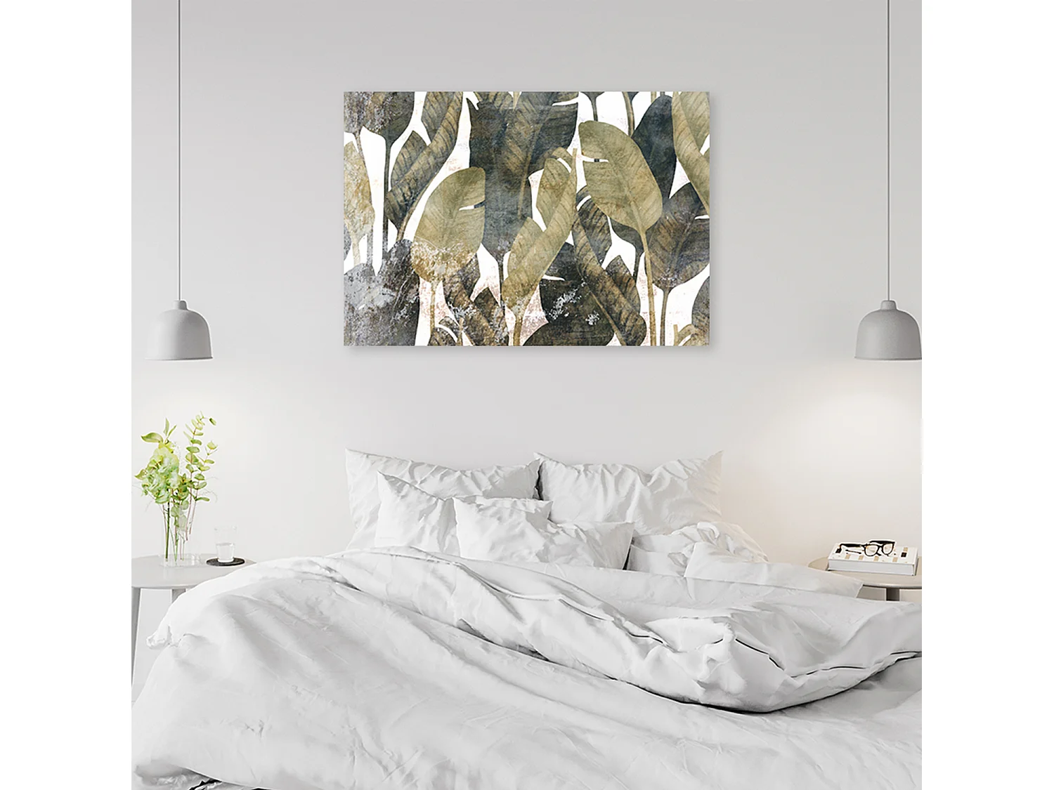 Quadro su tela, Foglie di banana - 60x40