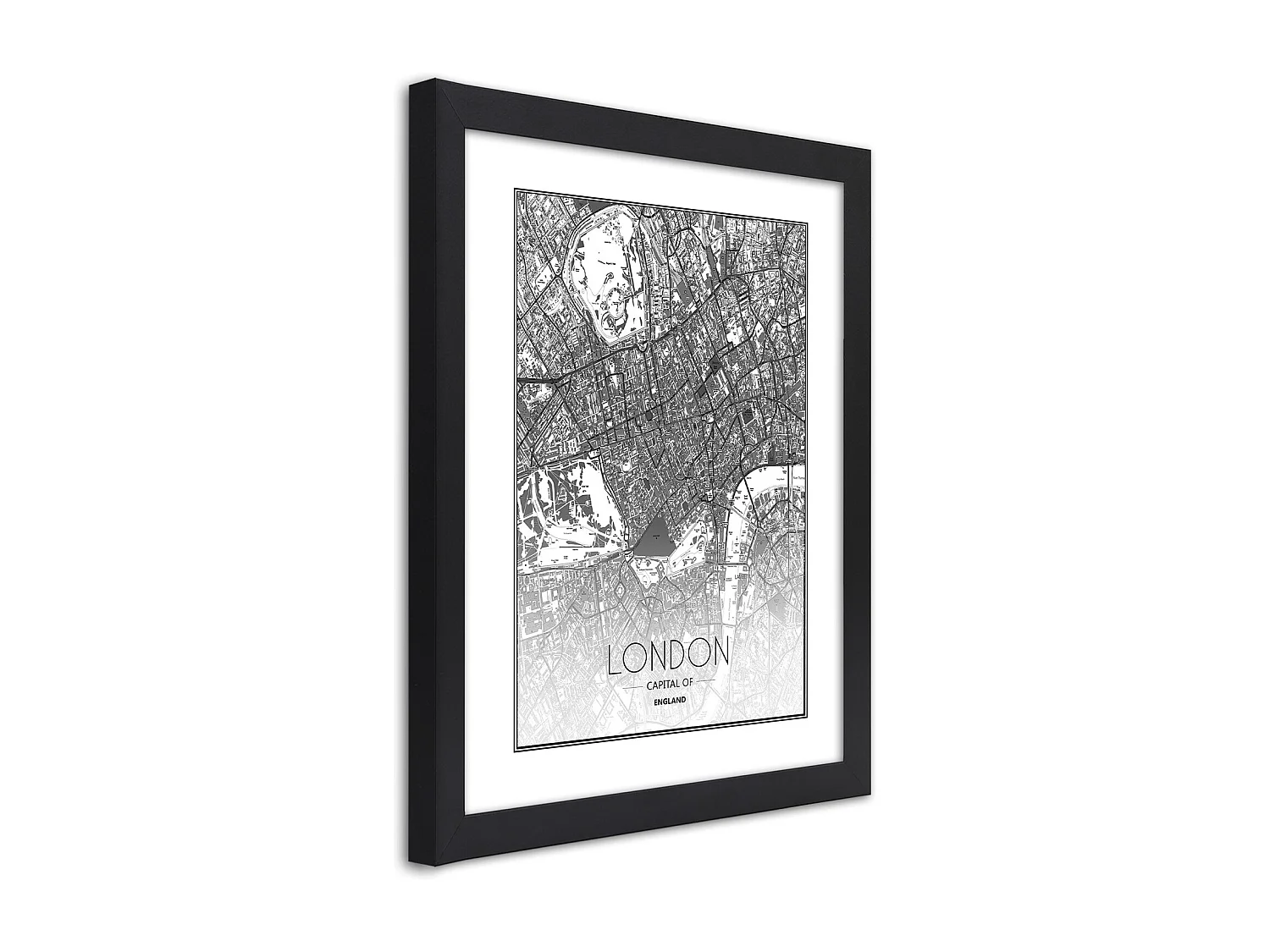 Quadro con cornice, Piano regolatore di Londra - 40x60