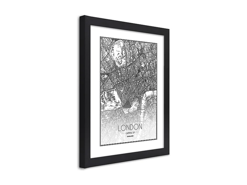Quadro con cornice, Piano regolatore di Londra - 40x60