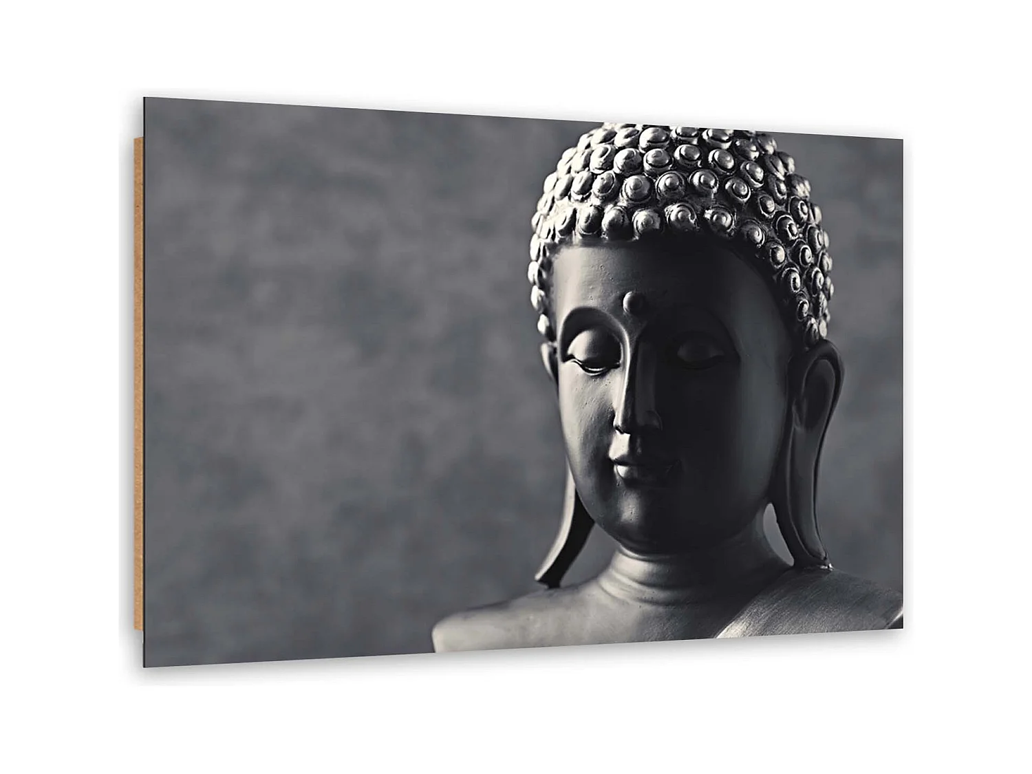 Quadro deco panel, Buddha su sfondo grigio - 90x60