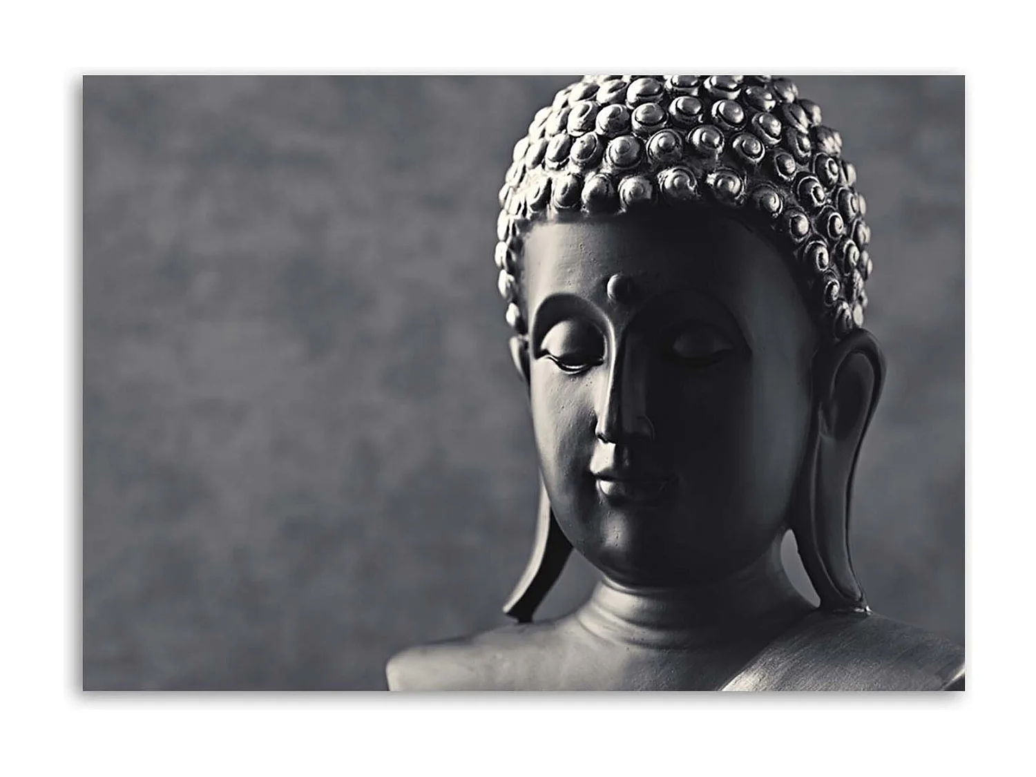 Quadro deco panel, Buddha su sfondo grigio - 90x60