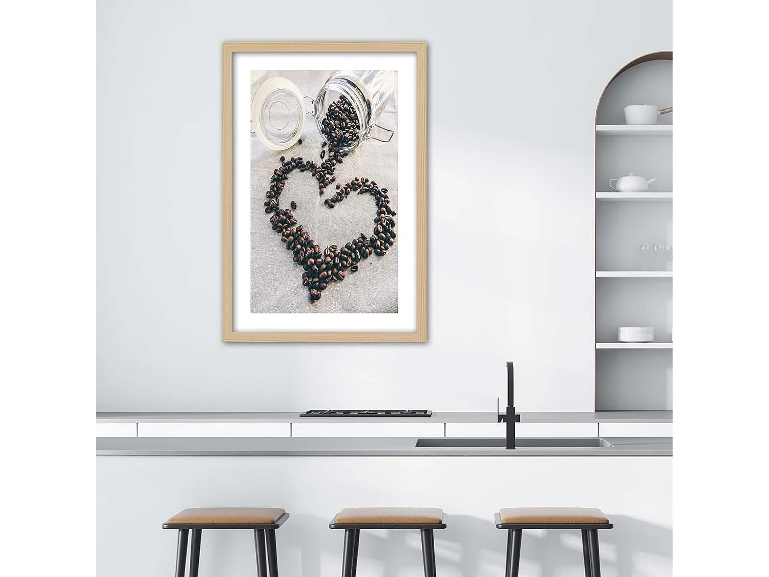 Quadro con cornice, Amore per il caffà¨ - 20x30