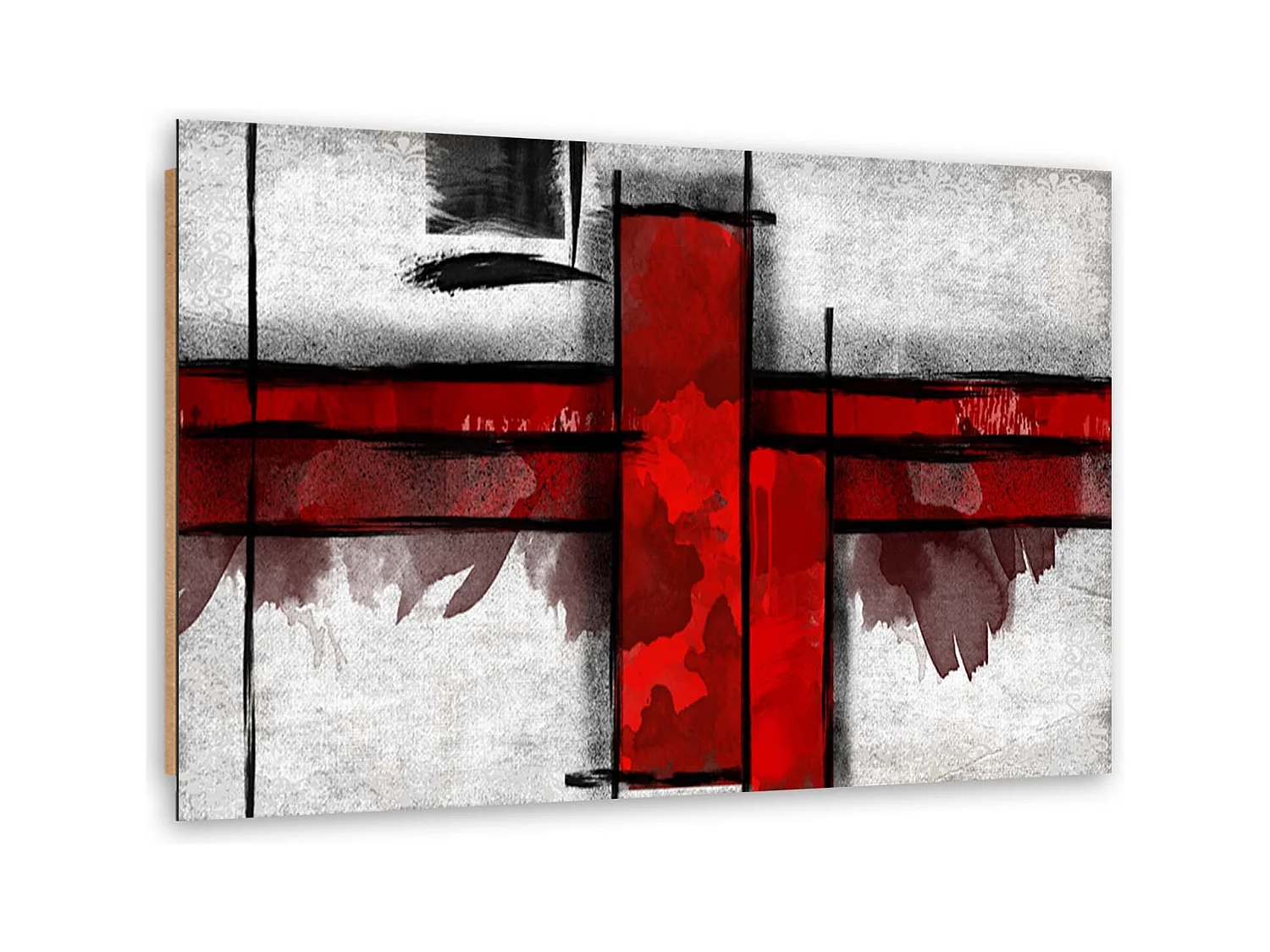 Quadro deco panel, Rettangoli rossi - 90x60
