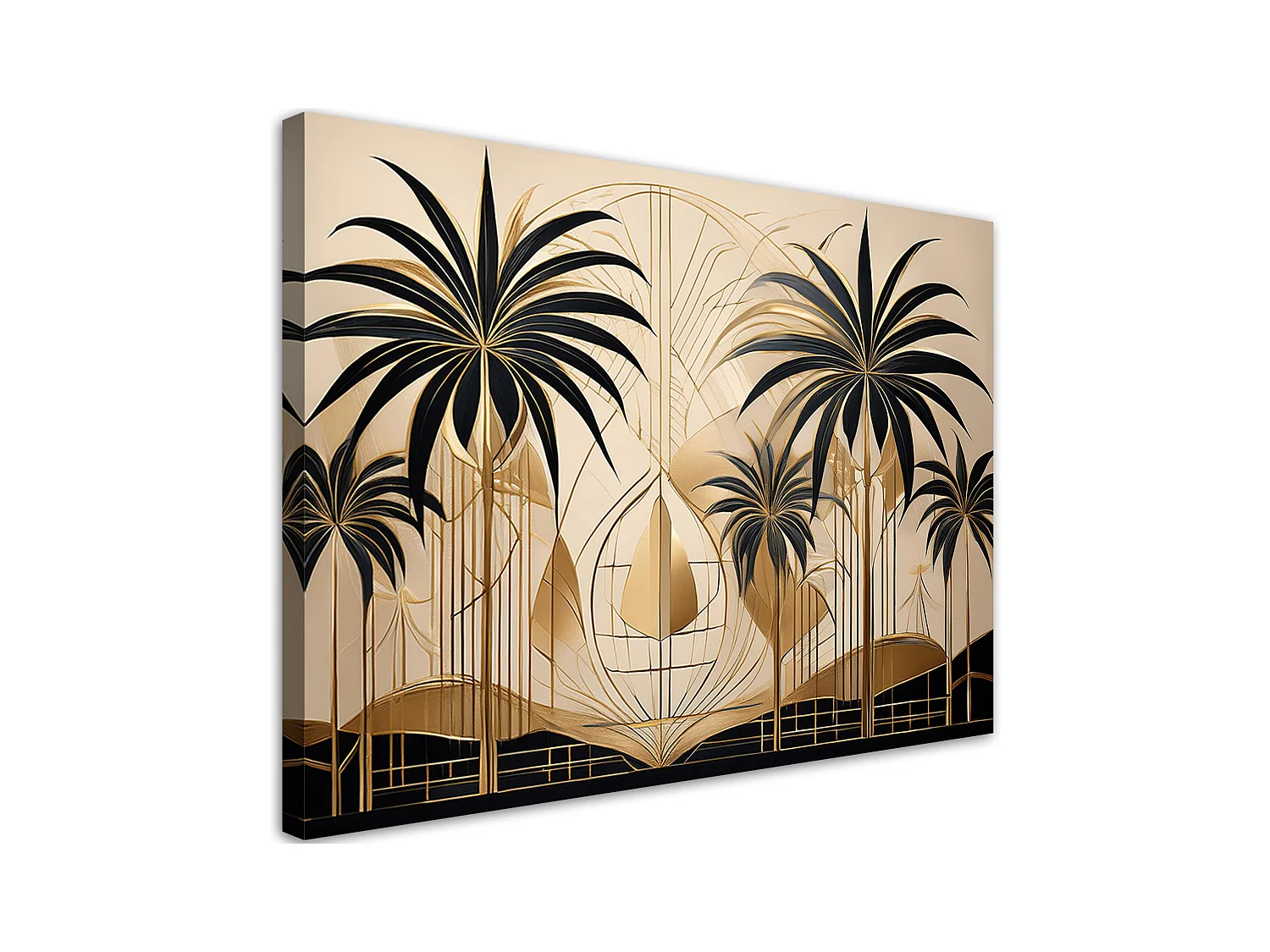 Quadro su tela, Paesaggio tropicale astratto - 120x80