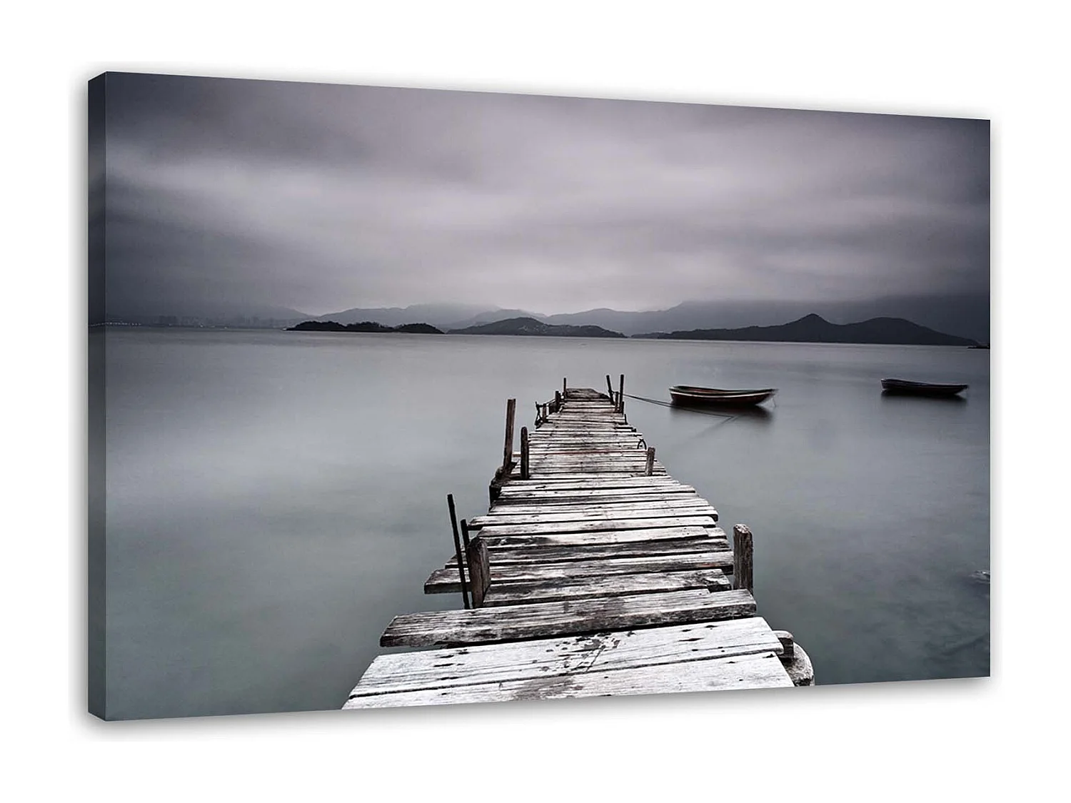 Stampa su tela, Lago d'inverno - 100x70