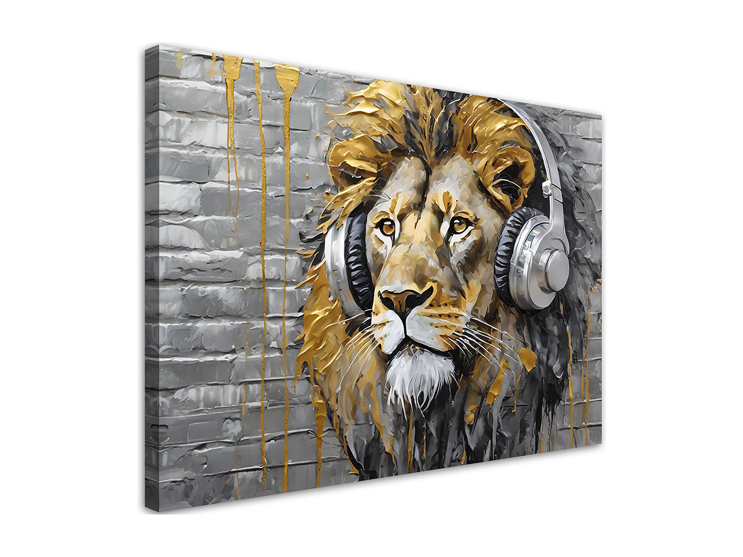 Quadro su tela, Leone Musica Pop Art - 100x70