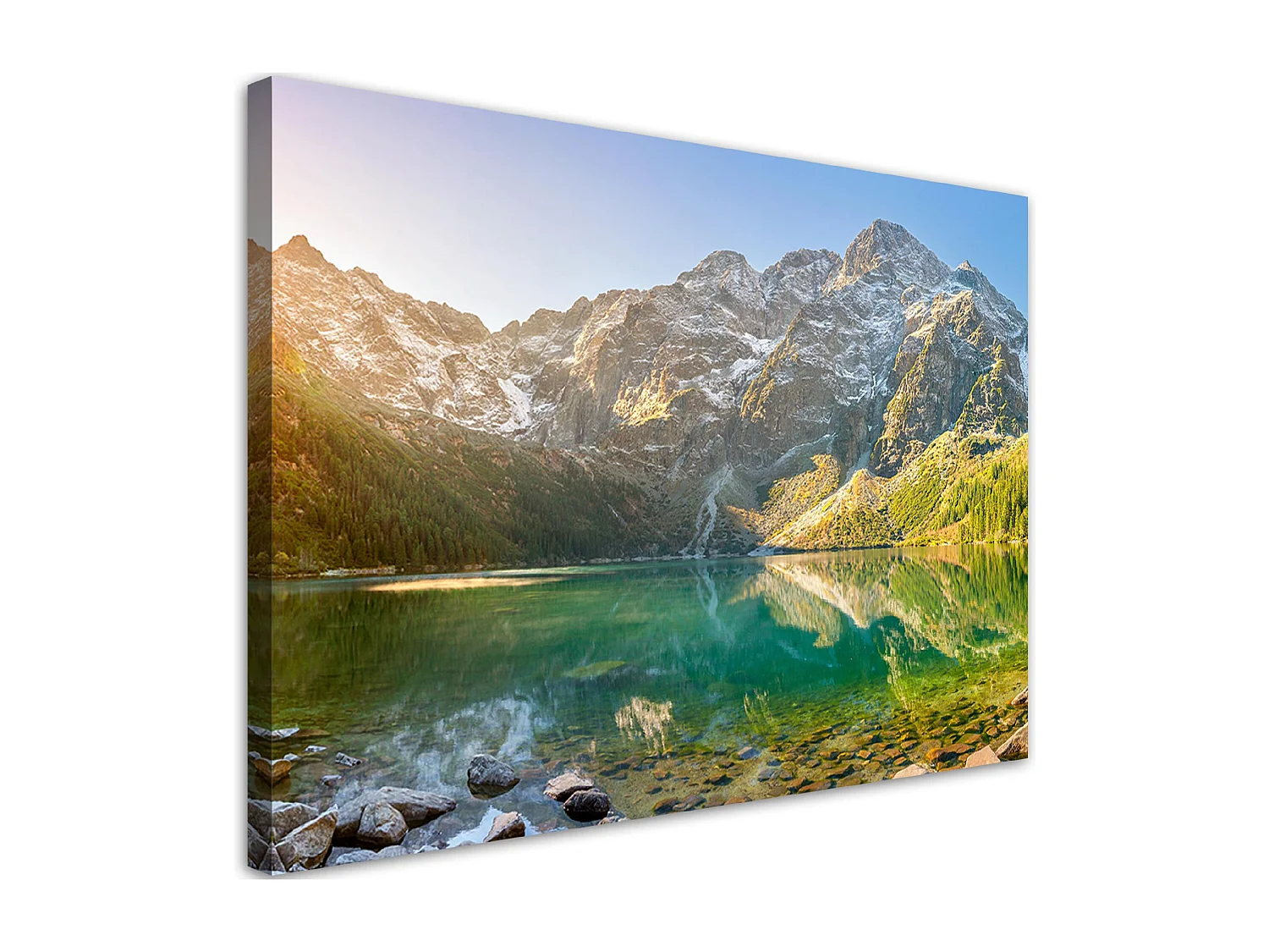 Quadro su tela, Lago in montagna - 90x60