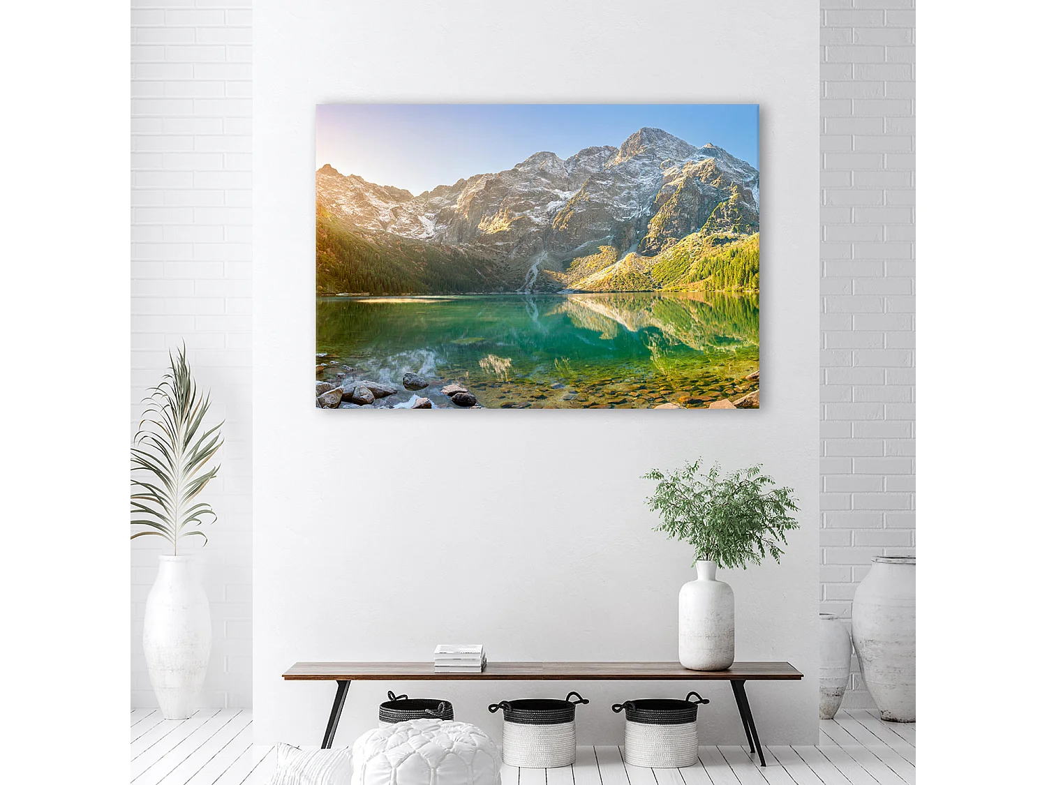 Quadro su tela, Lago in montagna - 90x60