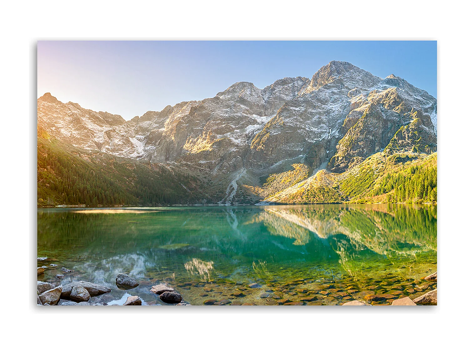 Quadro su tela, Lago in montagna - 90x60