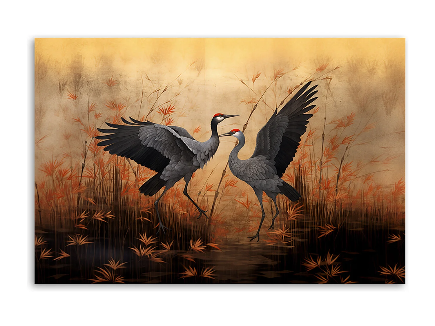 Canvas print, Crane Nature Birds - 100x70