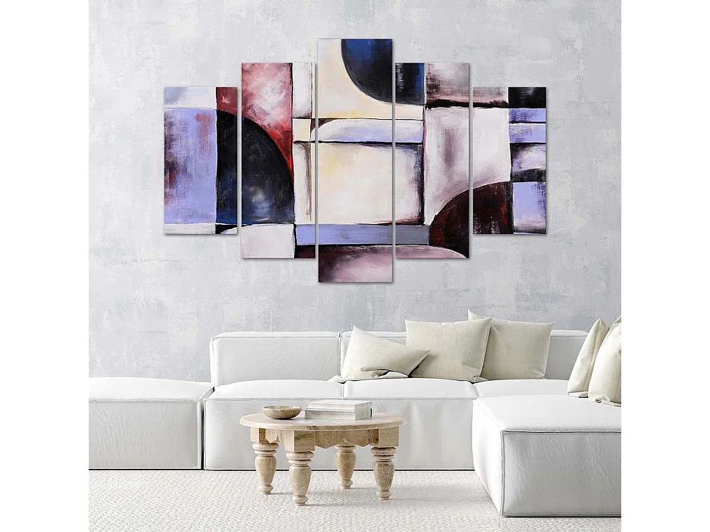 Quadro deco panel 5 parti, La calma del colore - 200x100