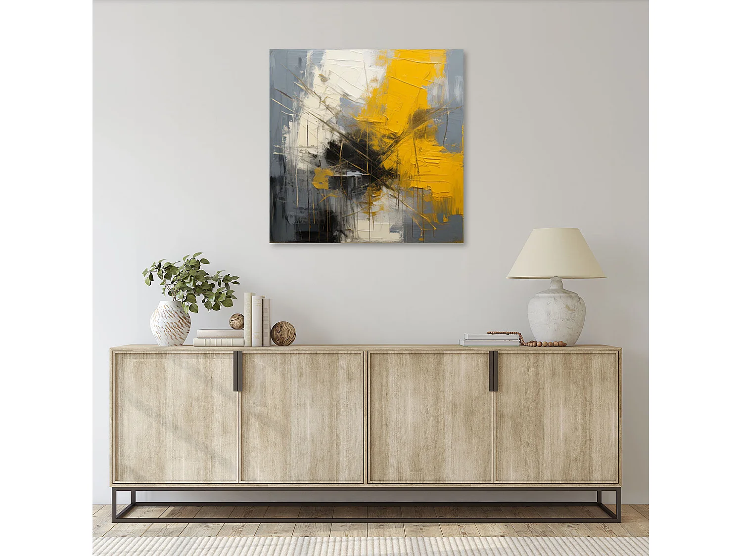 Quadro su tela, Impressionismo astratto Oro Moderno - 60x60