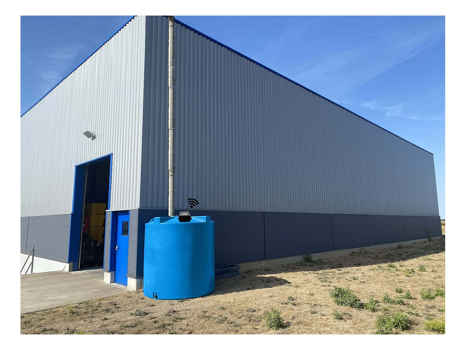 Cuve eau 5000l connectée avec la onde de remplissage simon abonnement 1 an - BLEU