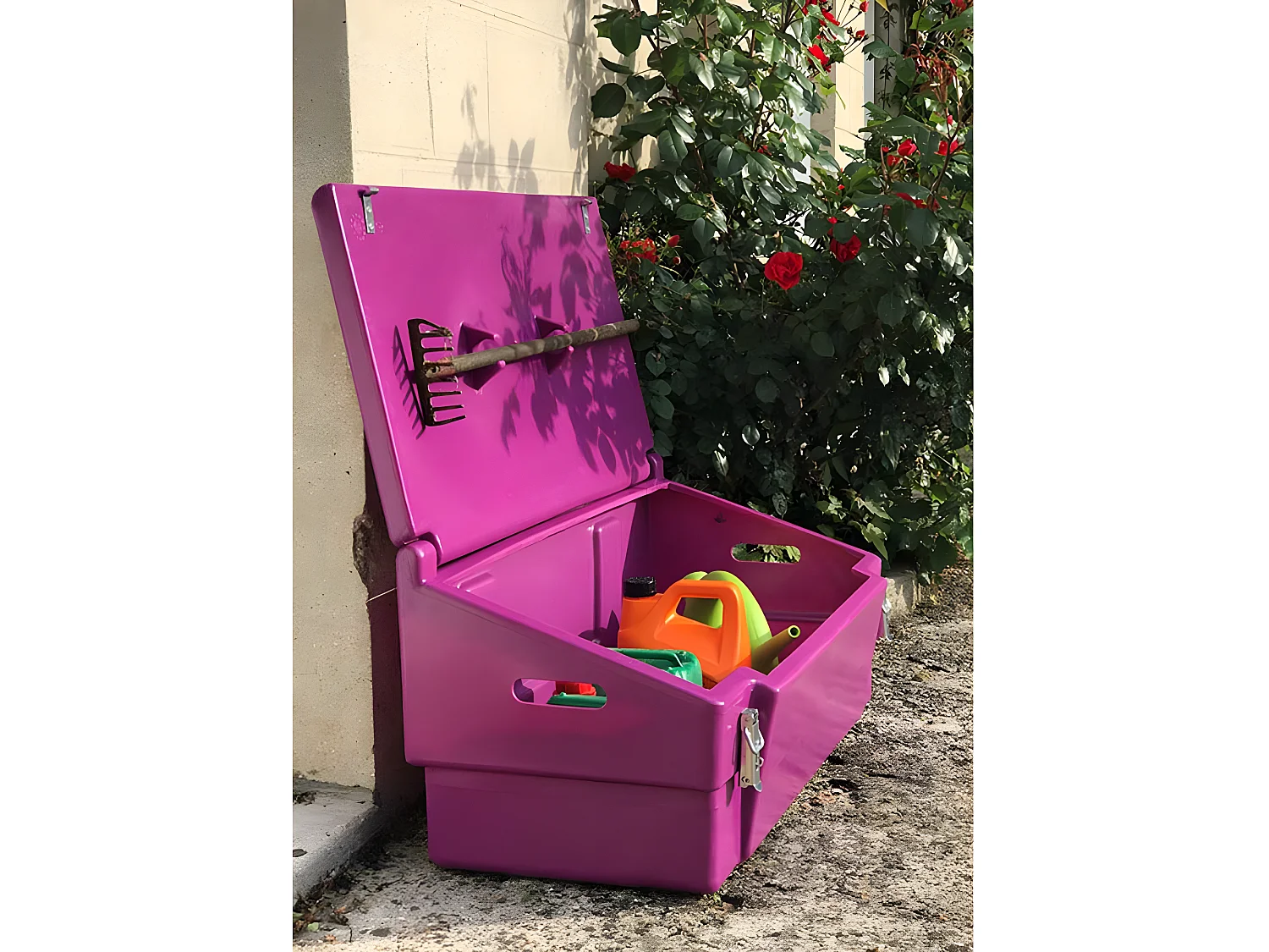 Coffre De Jardin 100l Avec Grenouillères Cadenassables